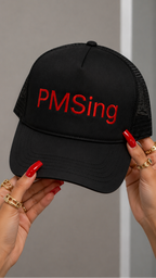 PMSing embroidered foam trucker hat