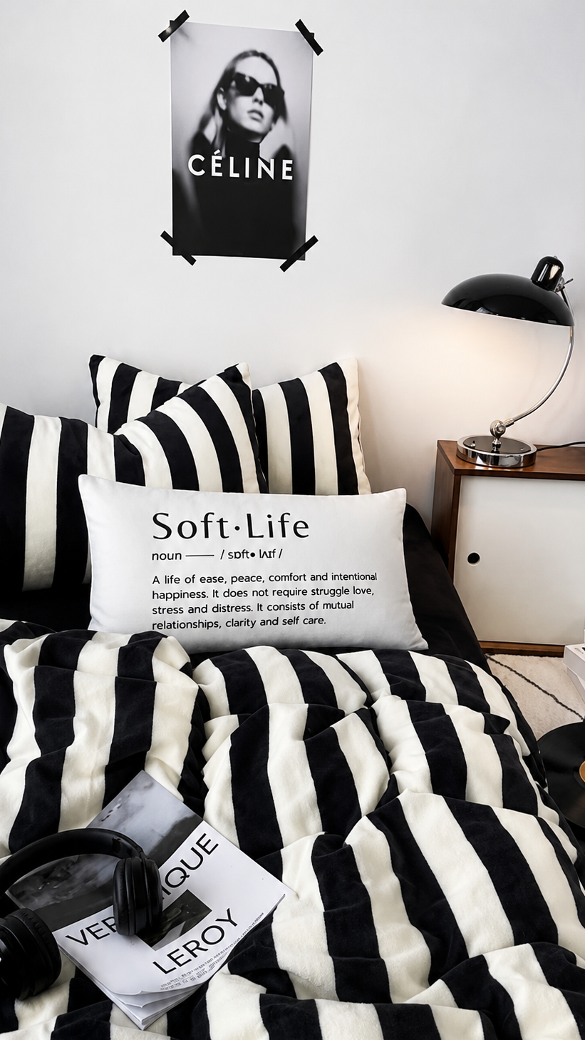 Soft Life definition basic throw pillow