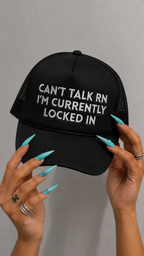 Can't Talk RN embroidered foam trucker hat