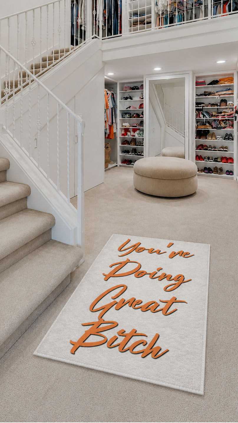 You're Doing Great B*tch area rug