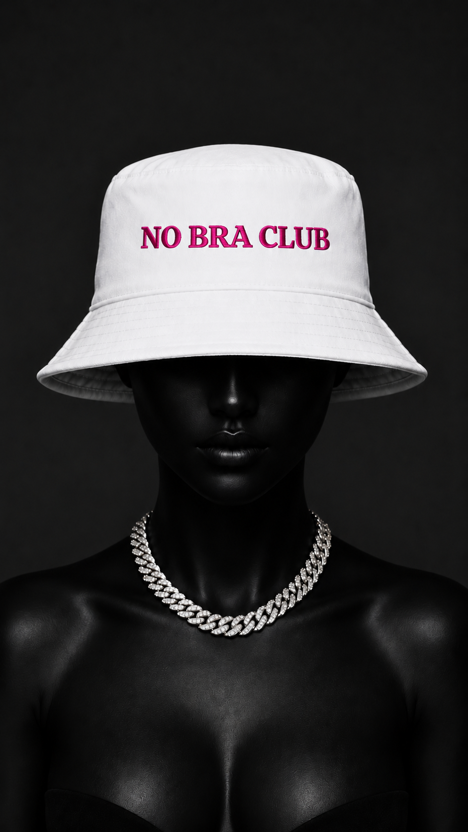 No Bra Club embroidered bucket hat