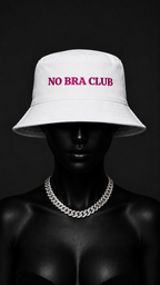 No Bra Club embroidered bucket hat