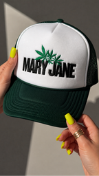 Mary Jane embroidered foam trucker hat