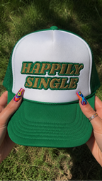 Happily Single embroidered foam trucker hat