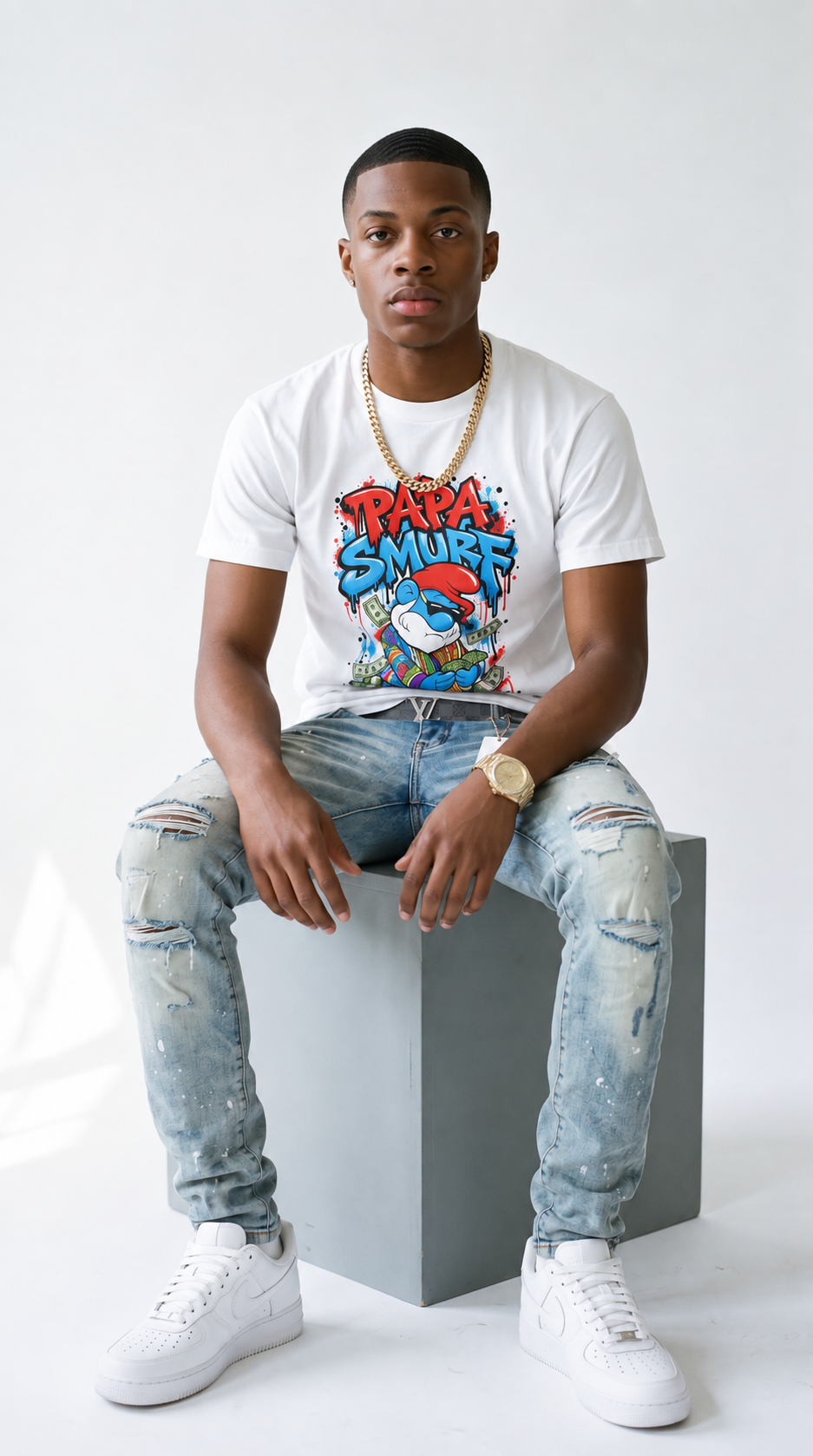 Papa Smurf adult tee