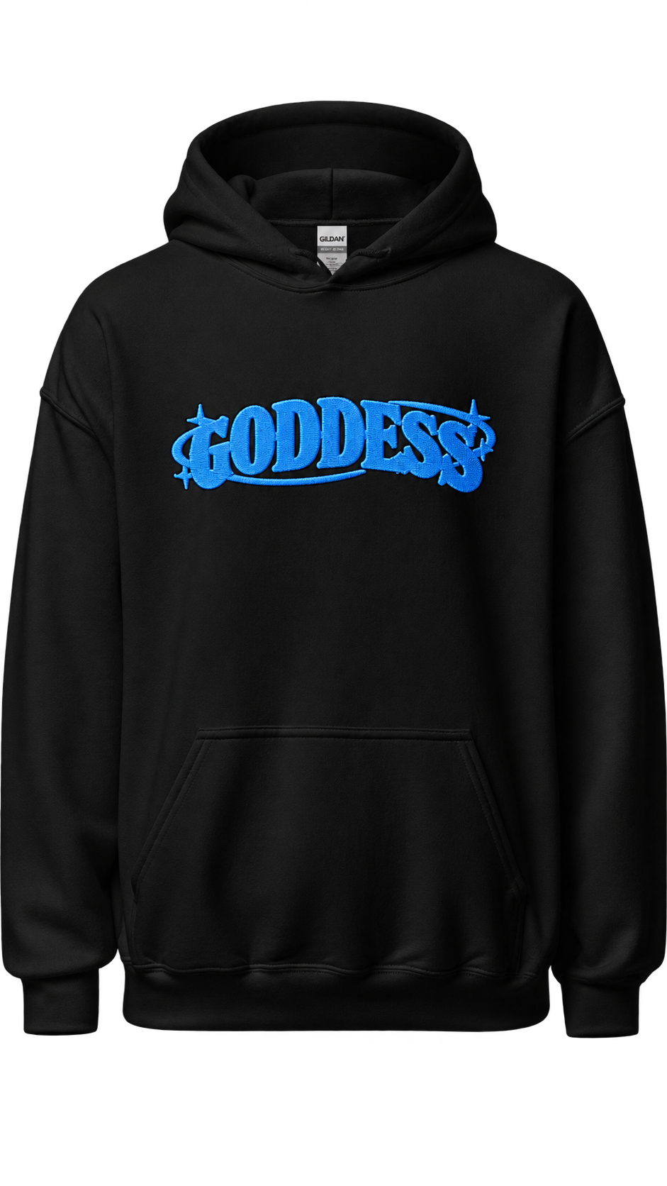 Goddess embroidered adult hoodie