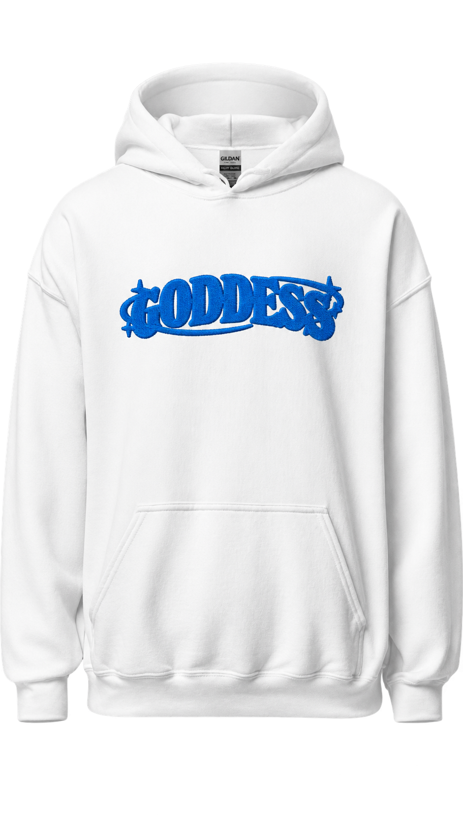 Goddess embroidered adult hoodie