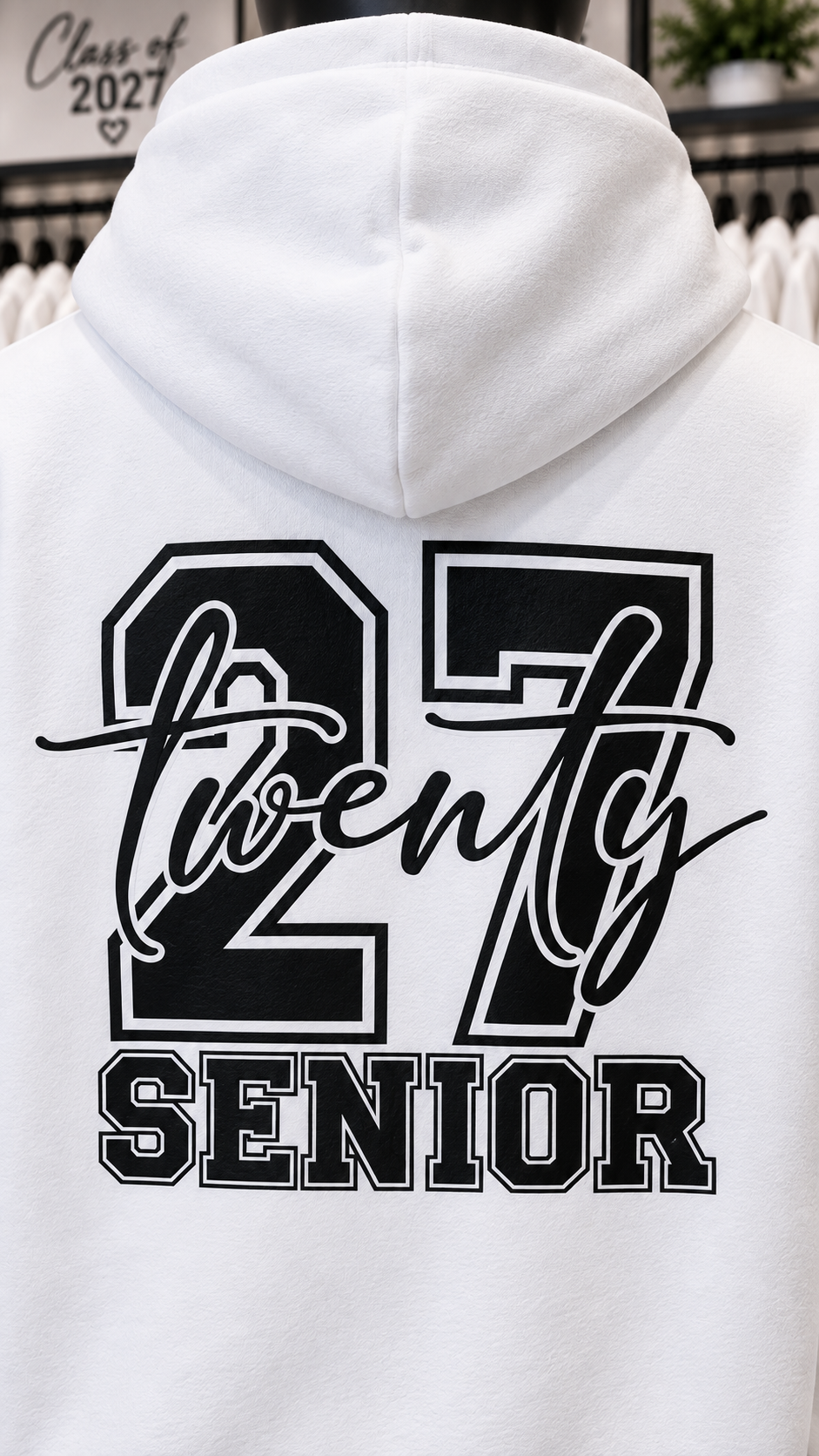 Class of 2027 embroidered unisex hoodie