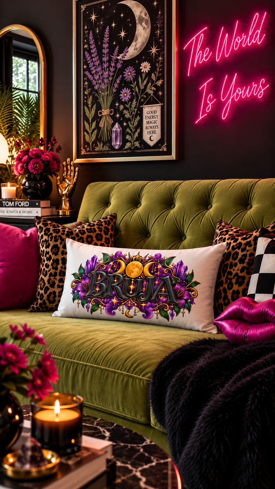 Bruja basic throw pillow