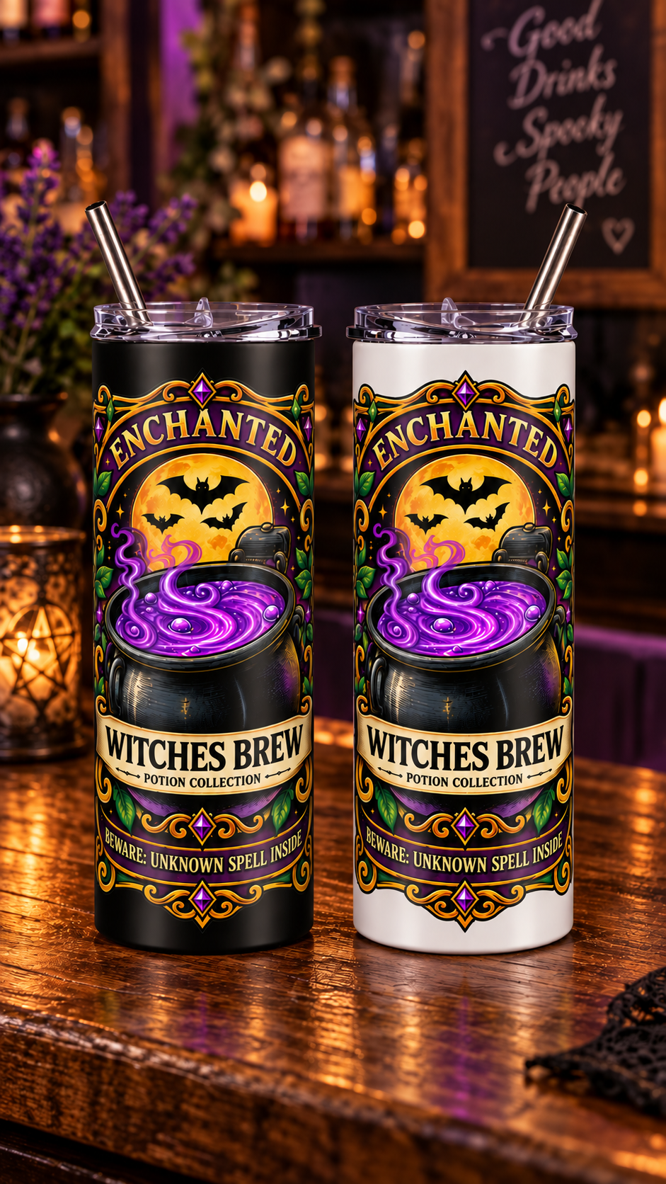 Enchanted Witch's Brew stainless steel tumbler
