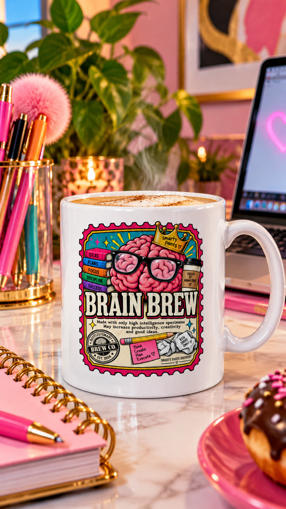Brain Brew glossy mug