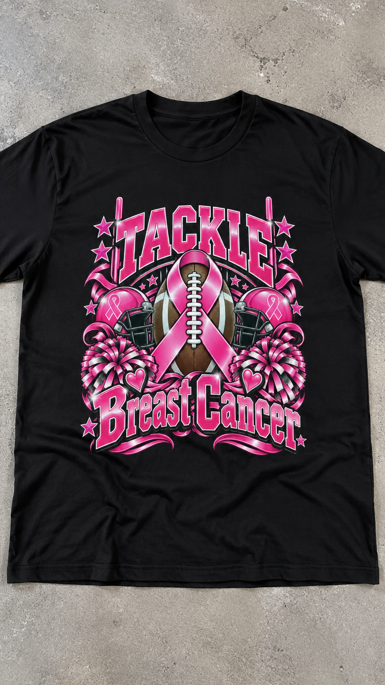 Tackle Breast Cancer adult tee
