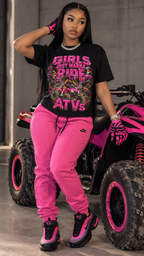 Girls Just Wanna Ride ATVs adult tee