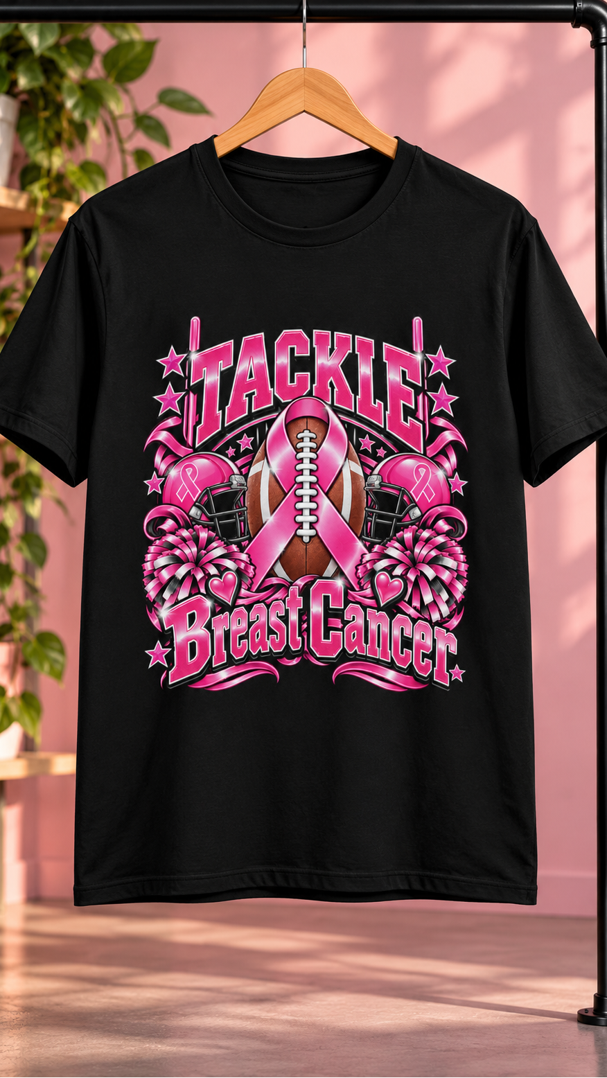 Tackle Breast Cancer adult tee
