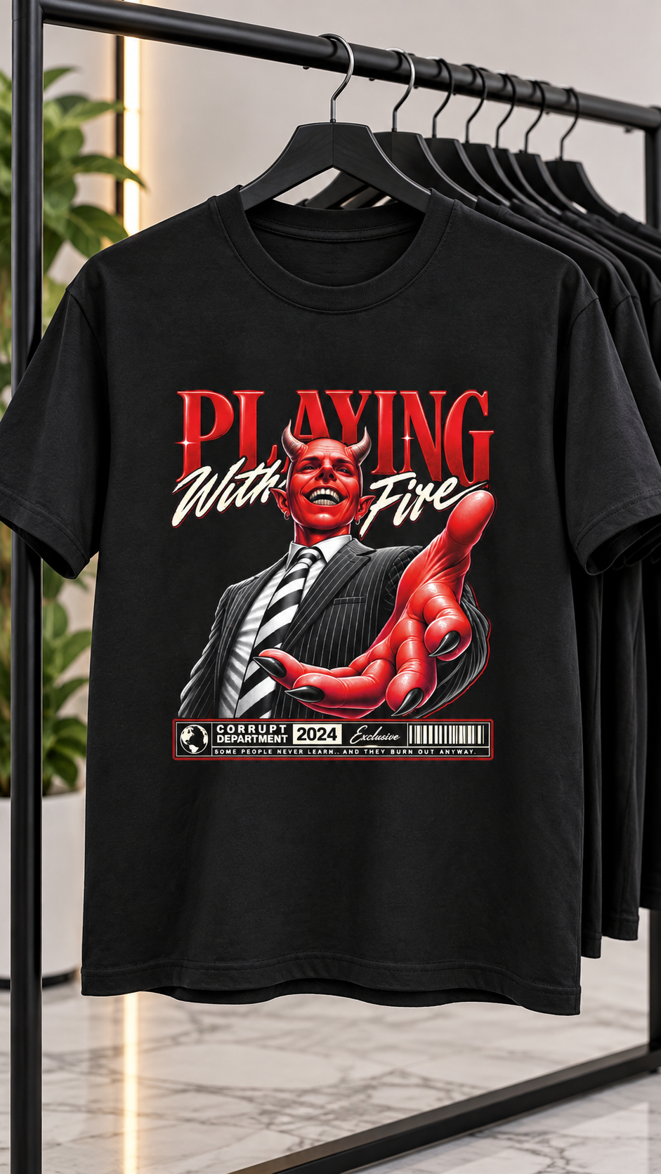 Playing With Fire adult tee