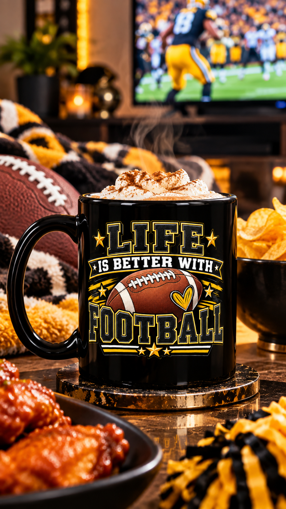 Life Is Better With Football glossy mug