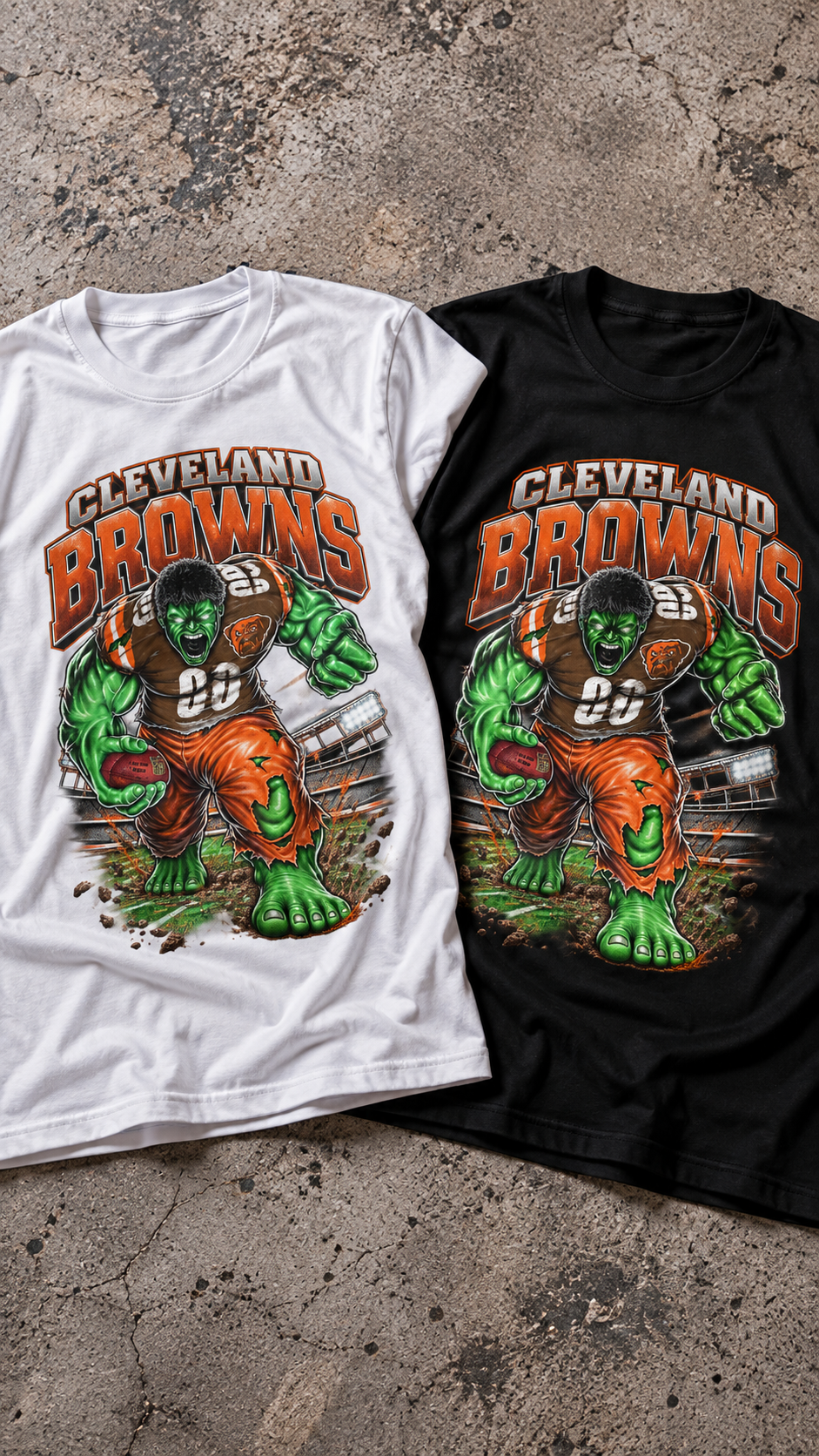 Cleveland Browns Hulk adult tee