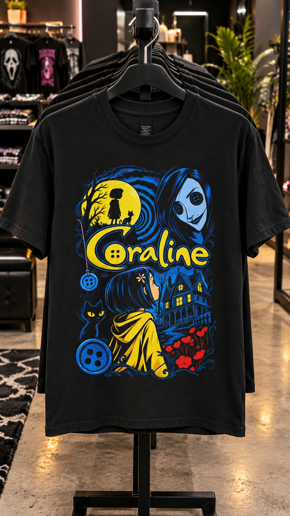 Coraline adult tee