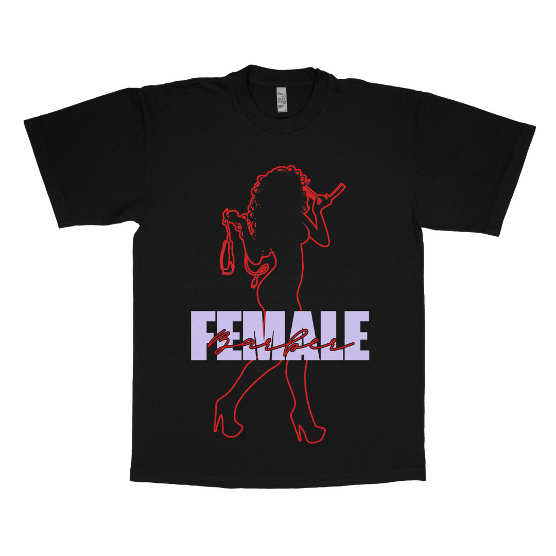 Female barber adult t-shirt