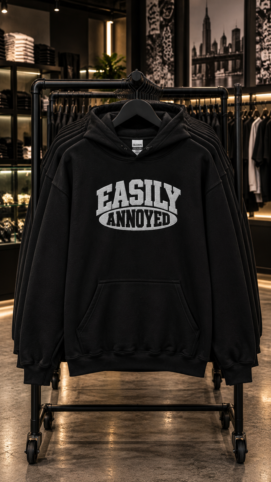 Easily Annoyed embroidered adult hoodie