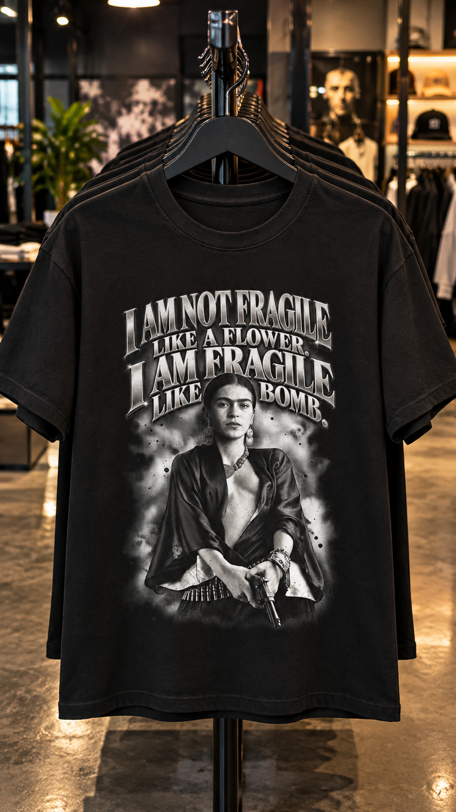 I Am Not Fragile Like A Flower adult tee
