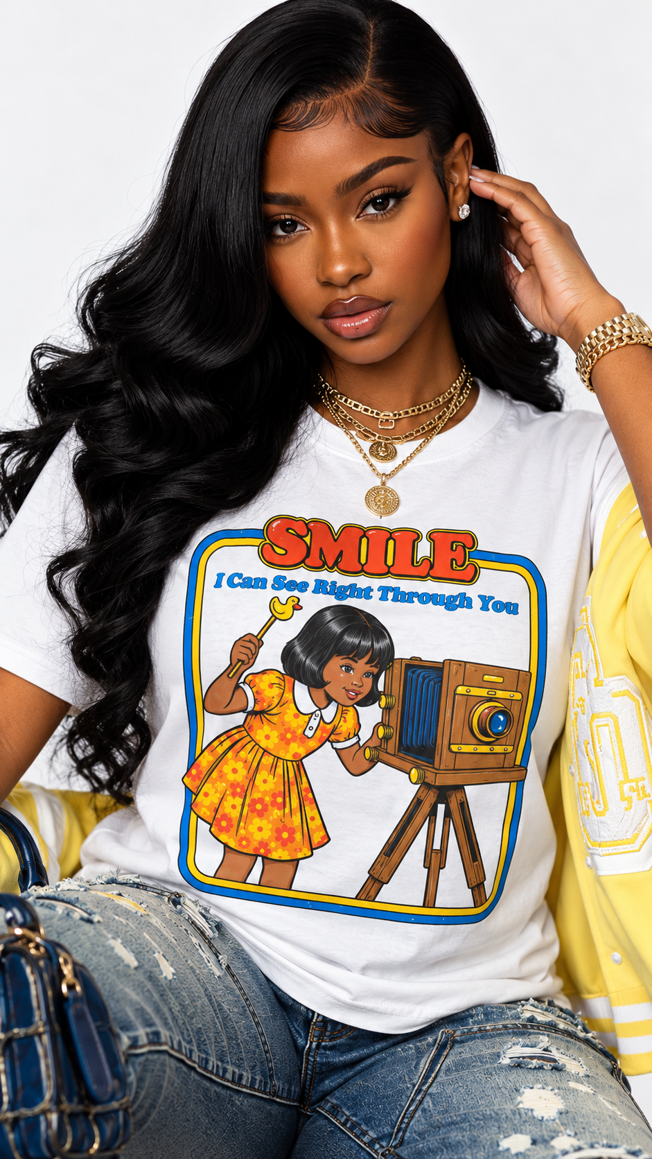 Smile, I can See Right Through You adult tee