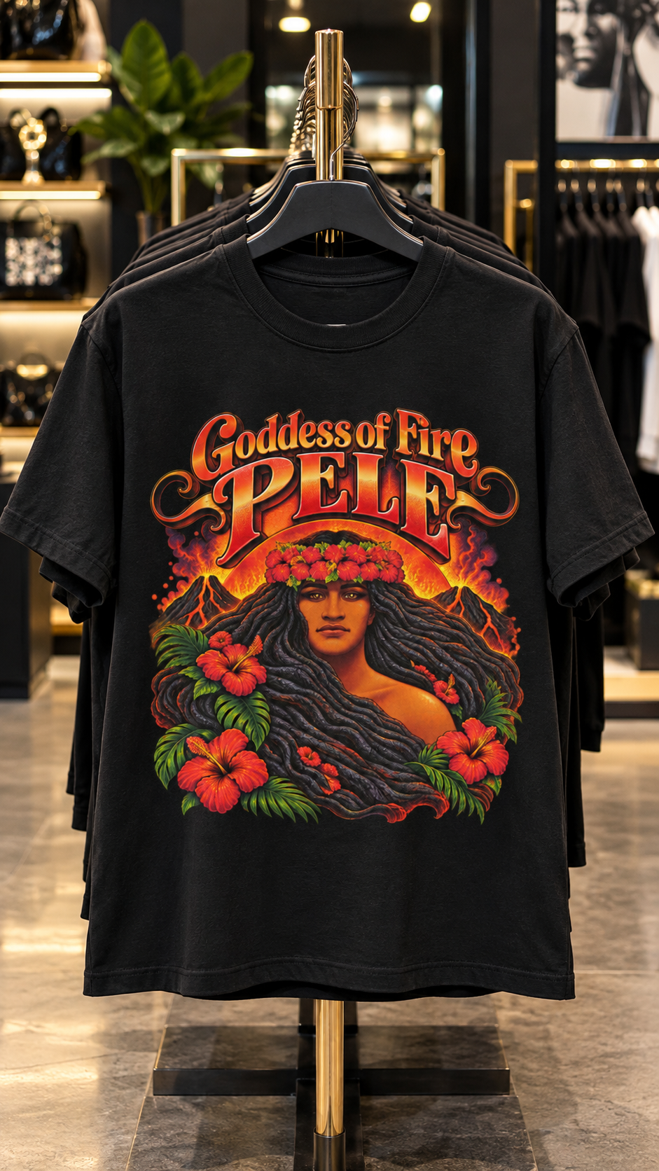 Goddess Of Fire Pele adult tee