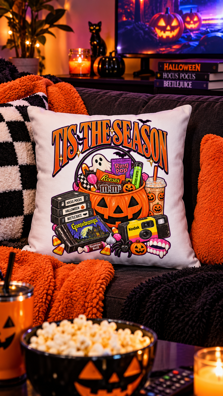 Tis The Season basic throw pillow