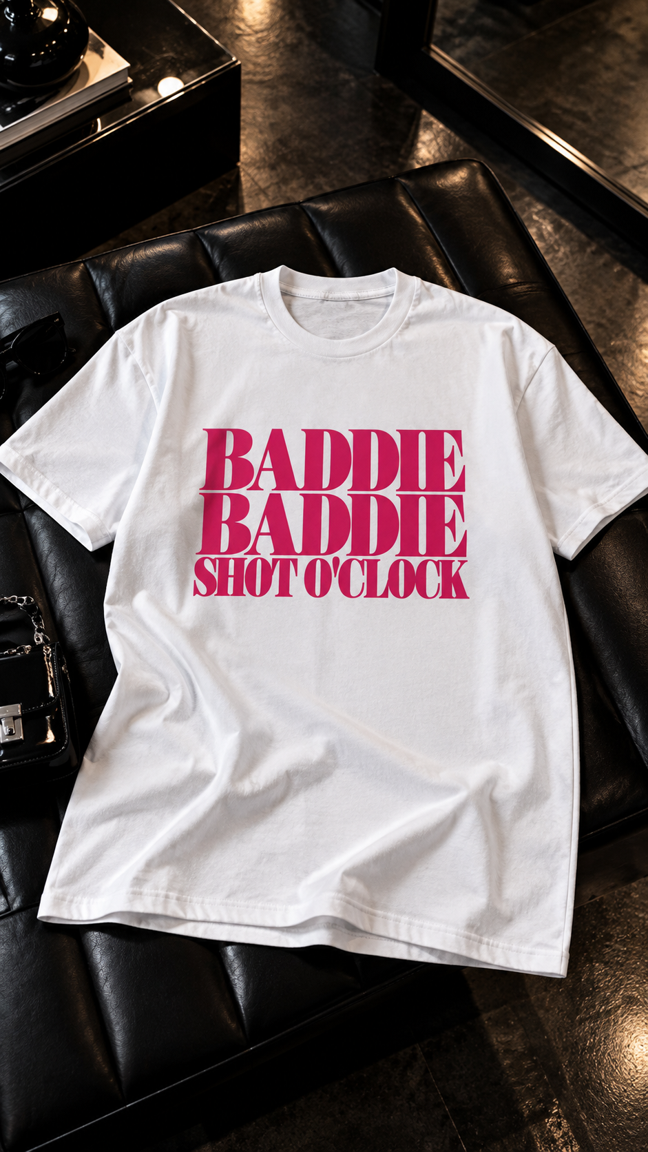 Baddie Baddie Shot O' Clock adult tee