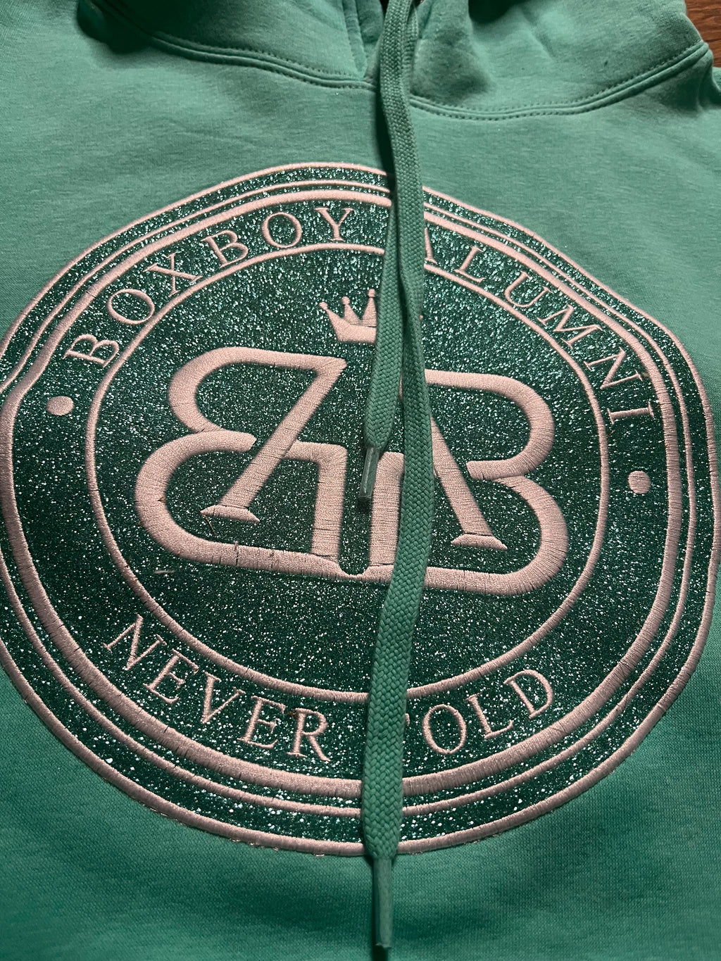 BoxBoy Alumni adult glitter bomb hoodie