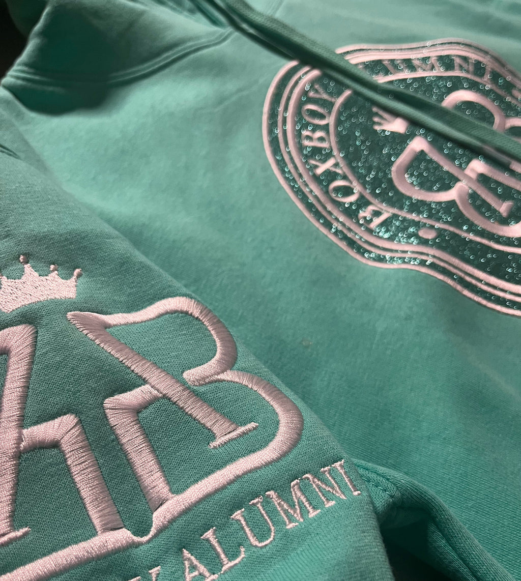 BoxBoy Alumni adult glitter bomb hoodie