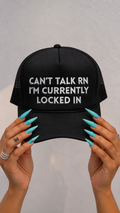 Can't Talk RN embroidered foam trucker hat