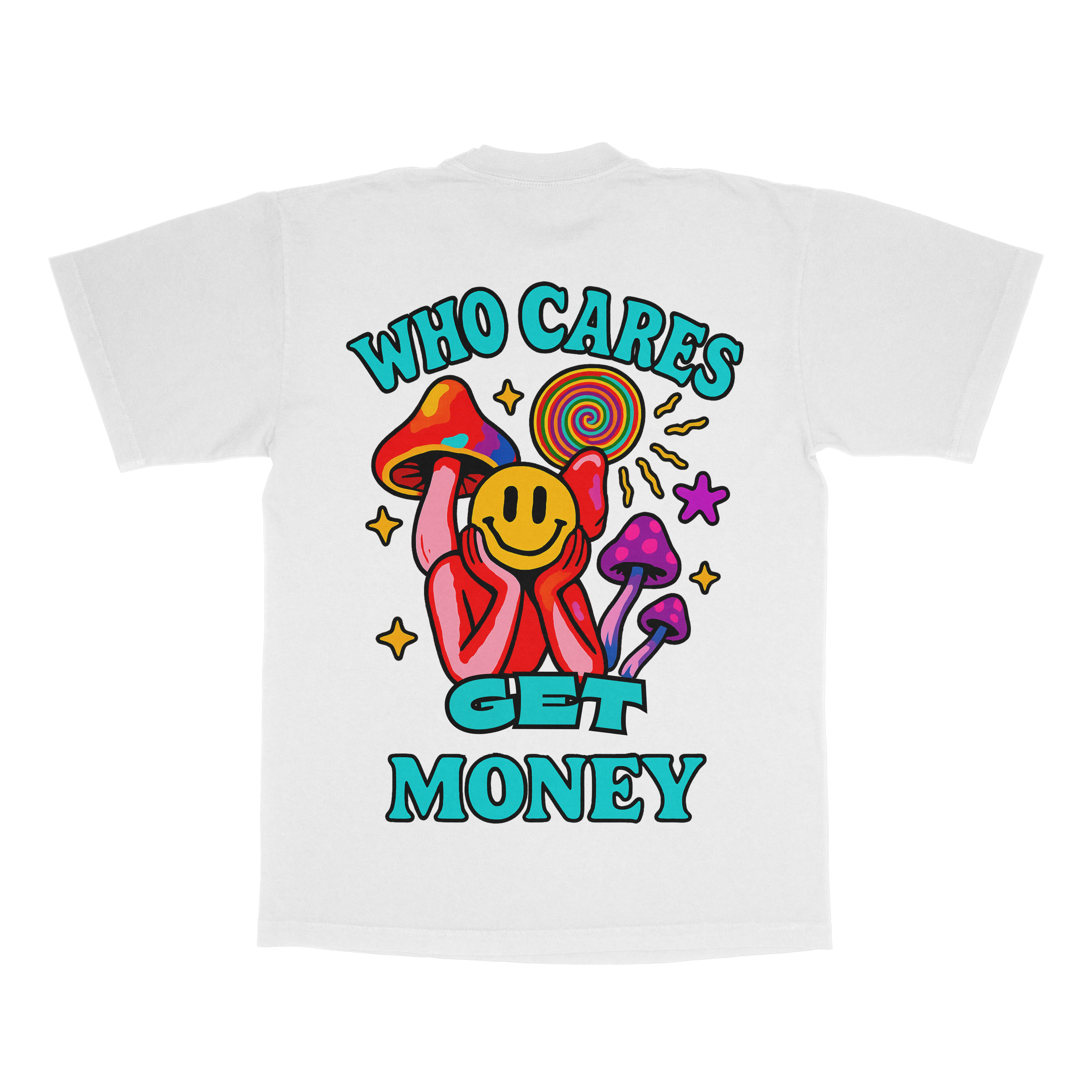 Out Of My Mind, Who Cares Get Money adult t-shirt