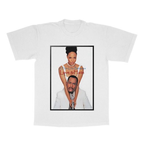 A Thin Line Between Love & Hate adult t-shirt