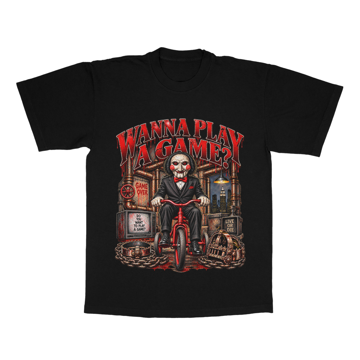 Wanna Play A Game adult tee