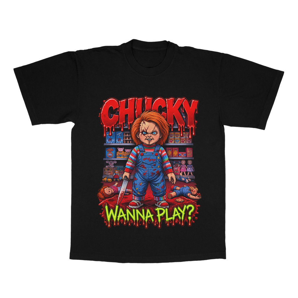 Chucky "Wanna Play?" adult tee