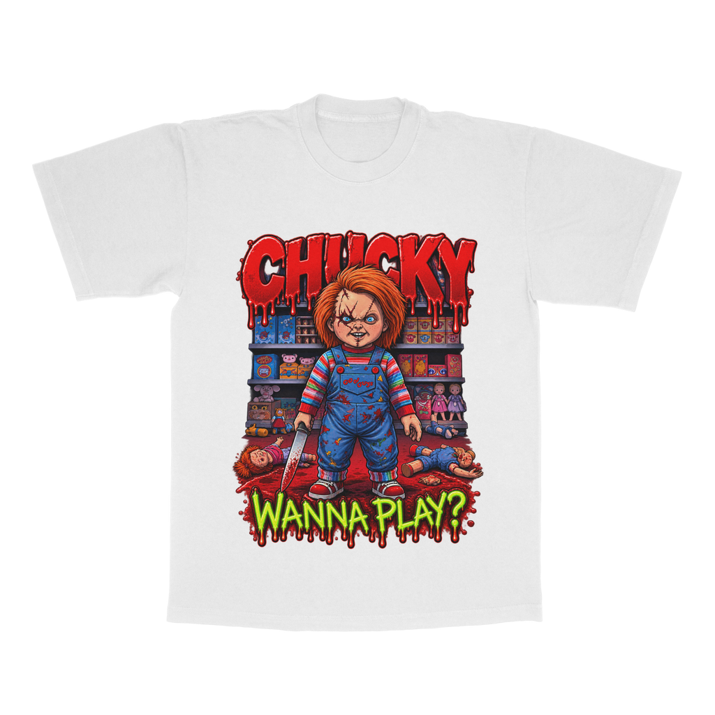Chucky "Wanna Play?" adult tee