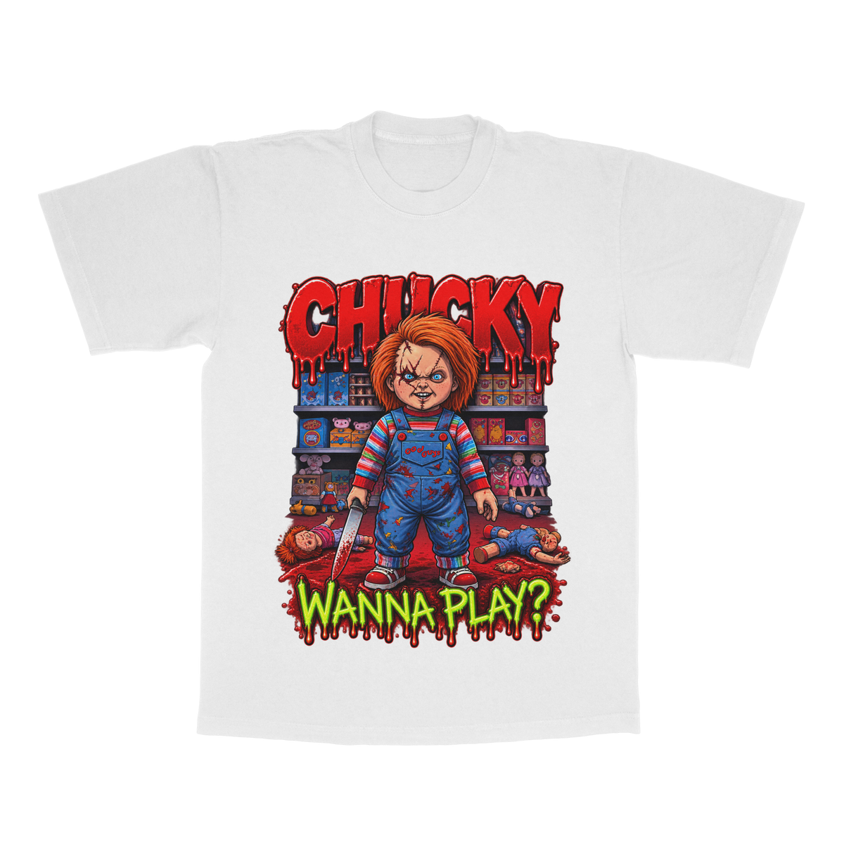Chucky "Wanna Play?" adult tee