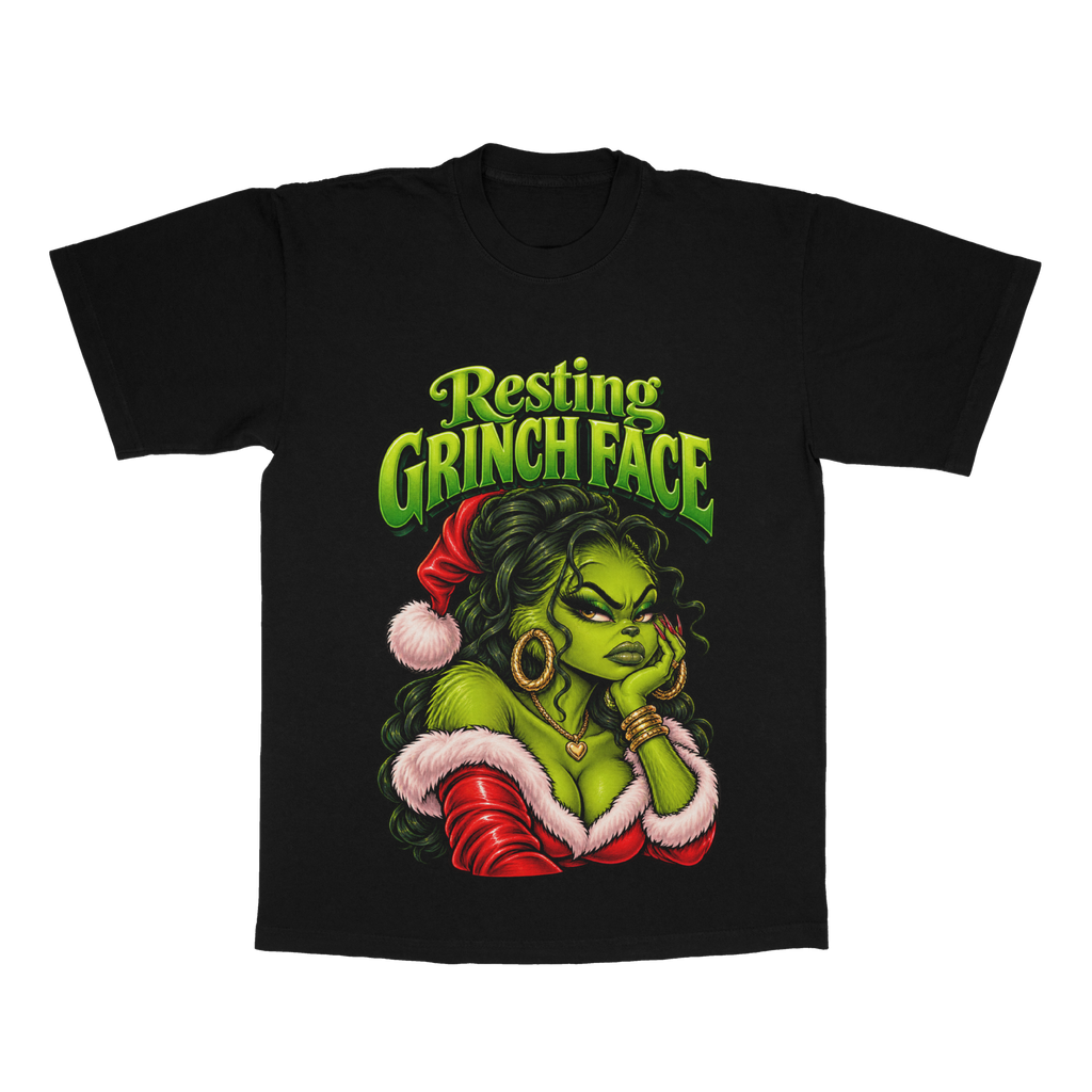 Resting Grinch Face adult tee
