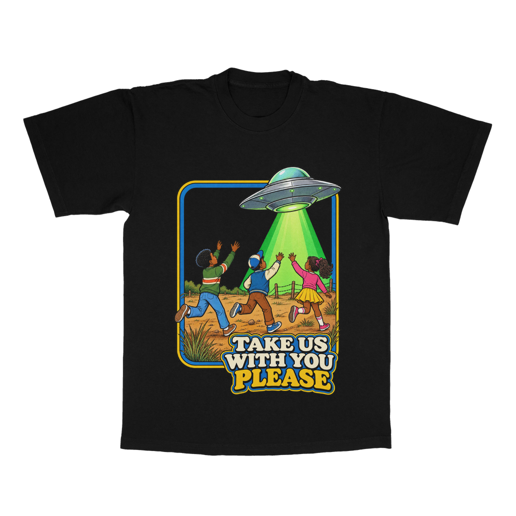 Take Us With You Please adult tee