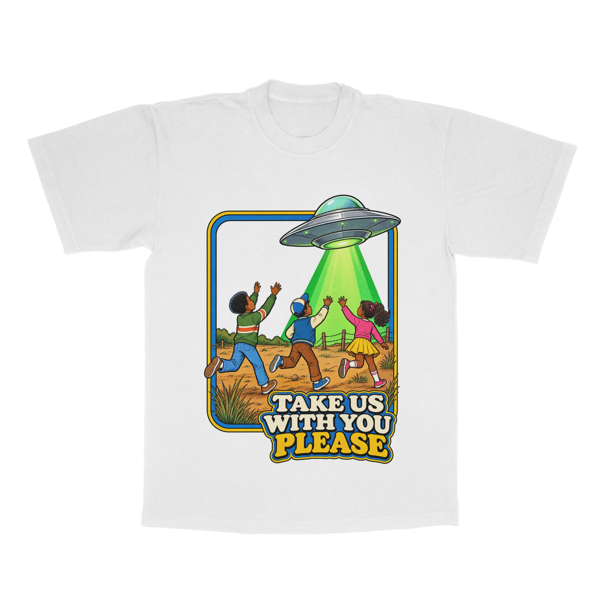 Take Us With You Please adult tee