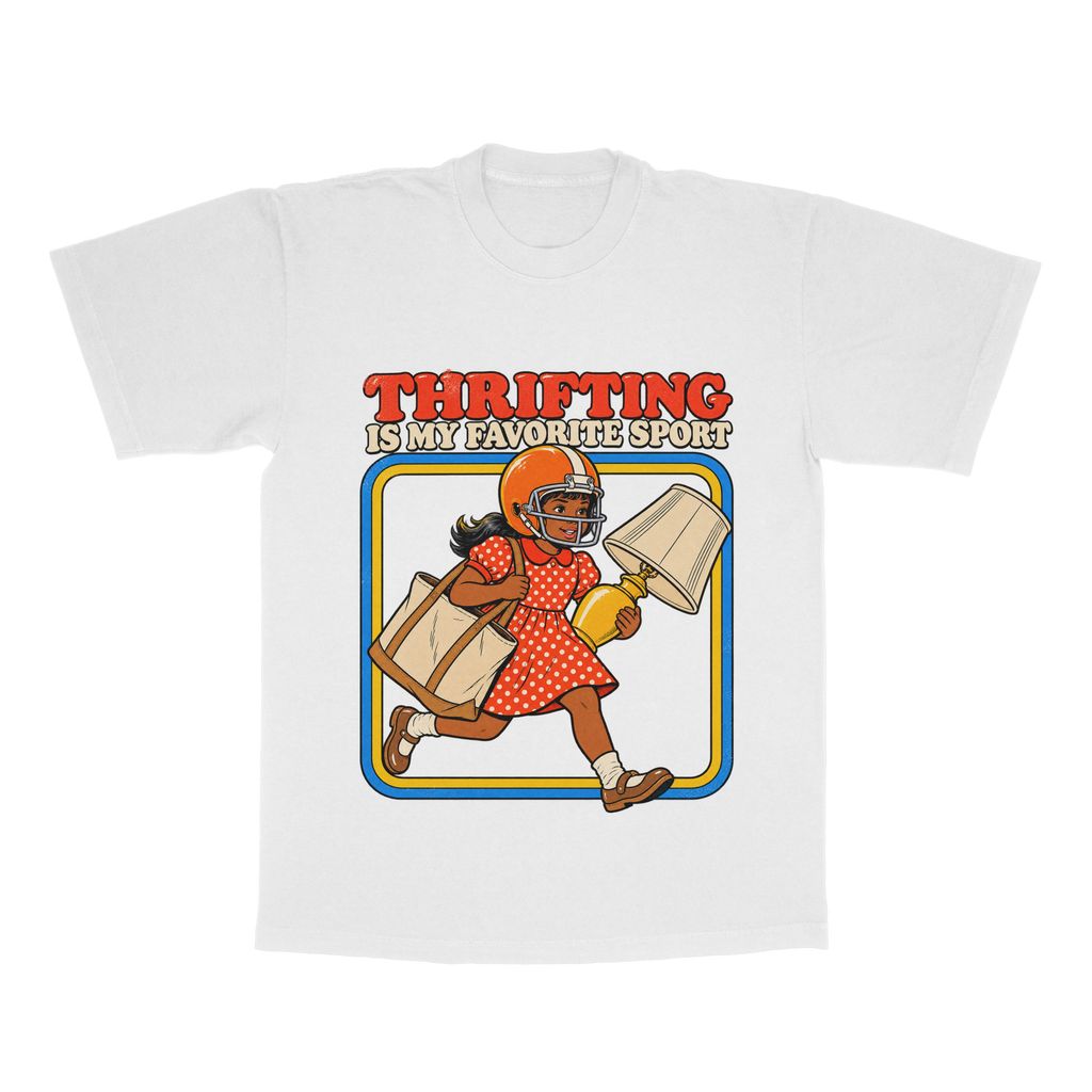 Thrifting Is My Favorite Sport adult tee