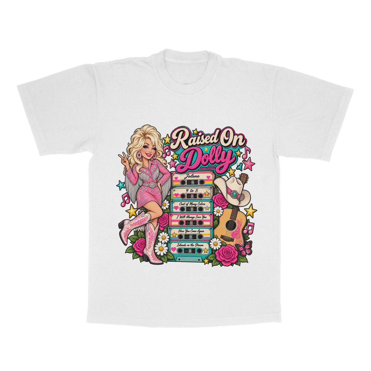 Raised On Dolly adult tee
