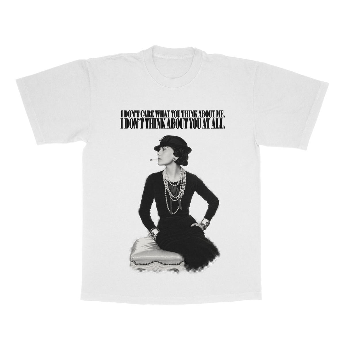 I Don't Care What You Think About Me adult tee