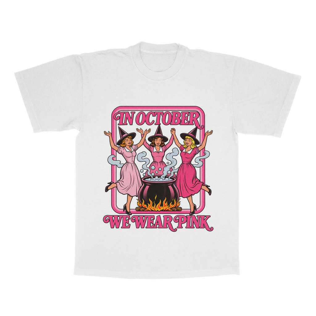 In October We Wear Pink adult tee