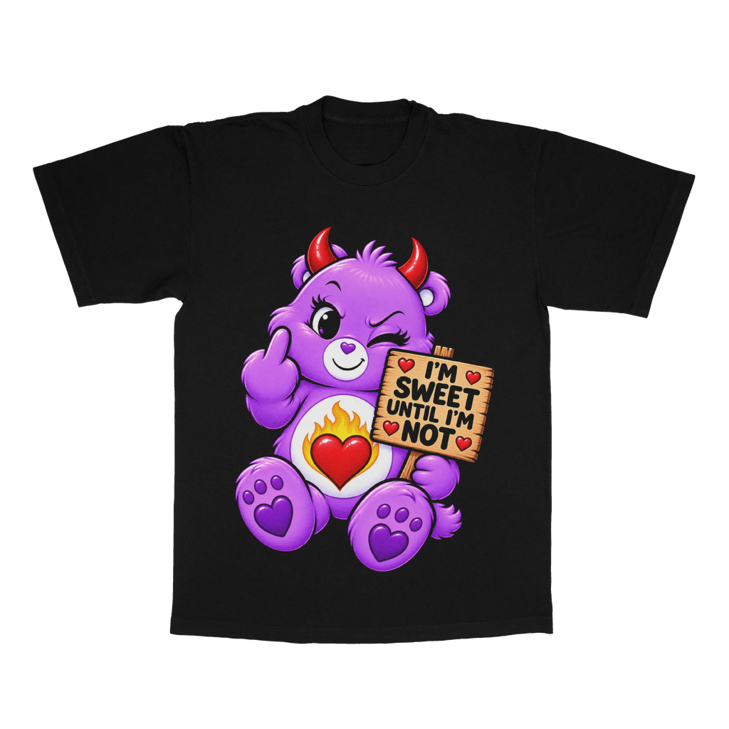 Too Cute To Care Bears adult tee