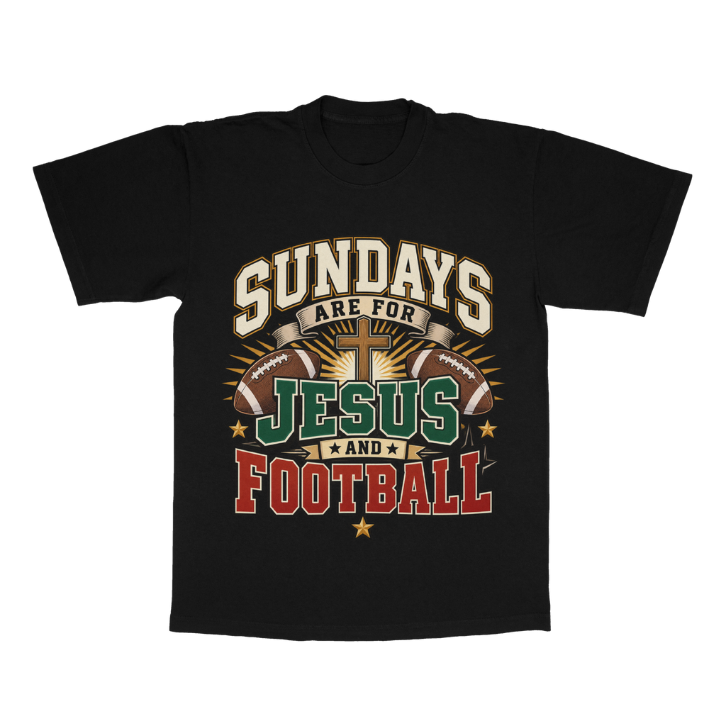 Sundays Are For Jesus And Football adult tee