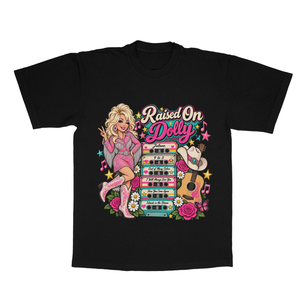 Raised On Dolly adult tee