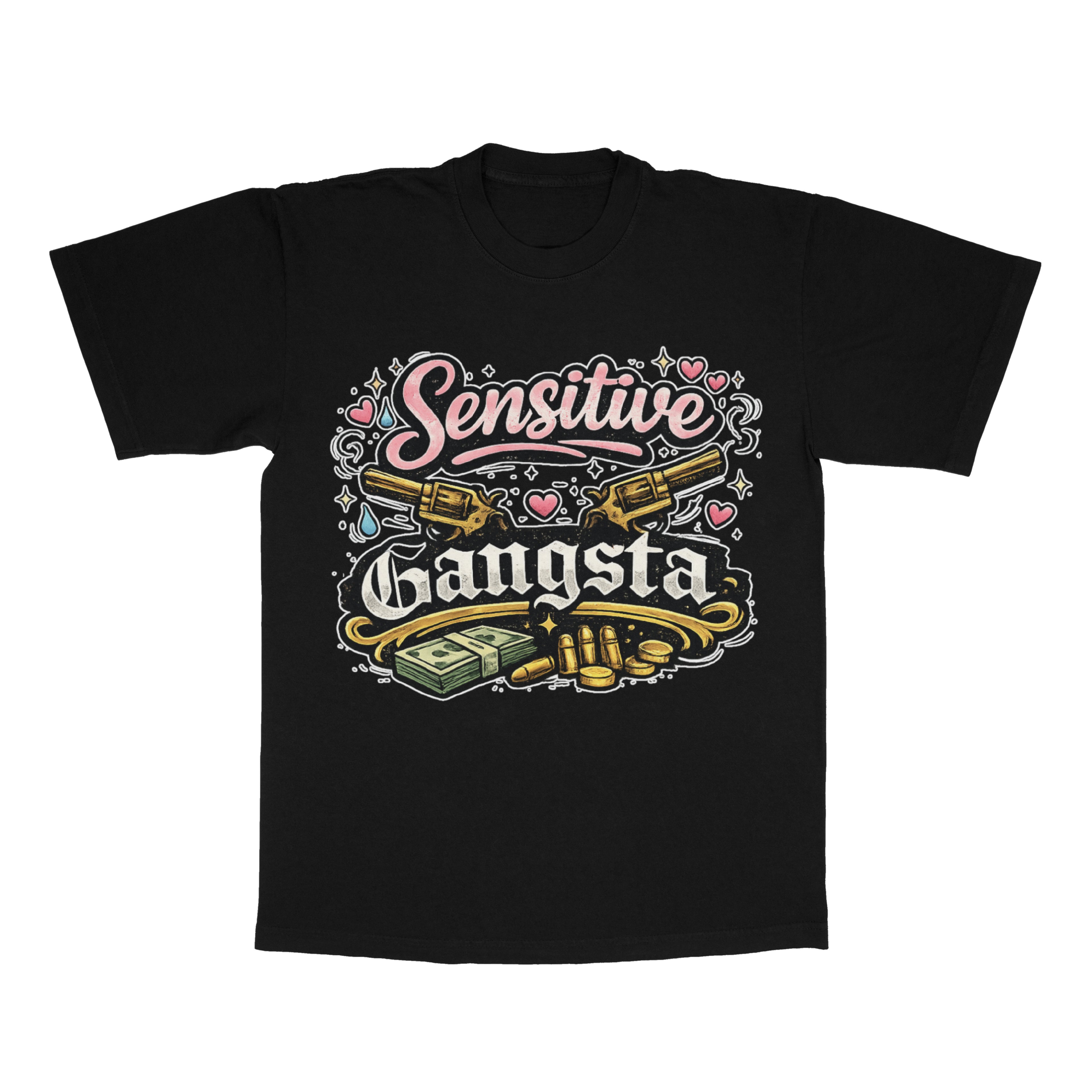 Sensitive Gangsta adult tee