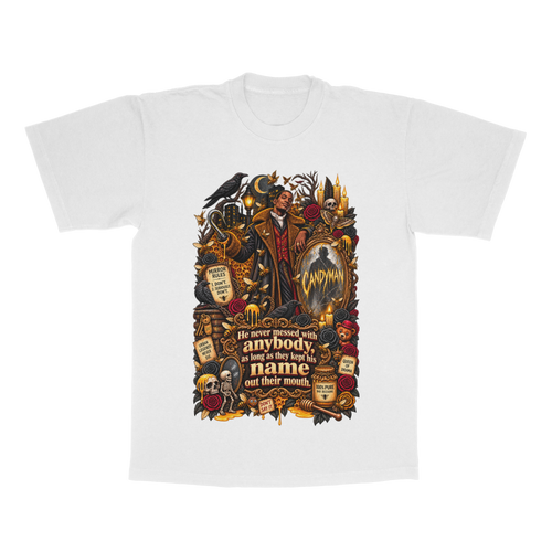 Candyman He Never Messed With Anybody As Long As They Kept His Name Out Their Mouth adult tee